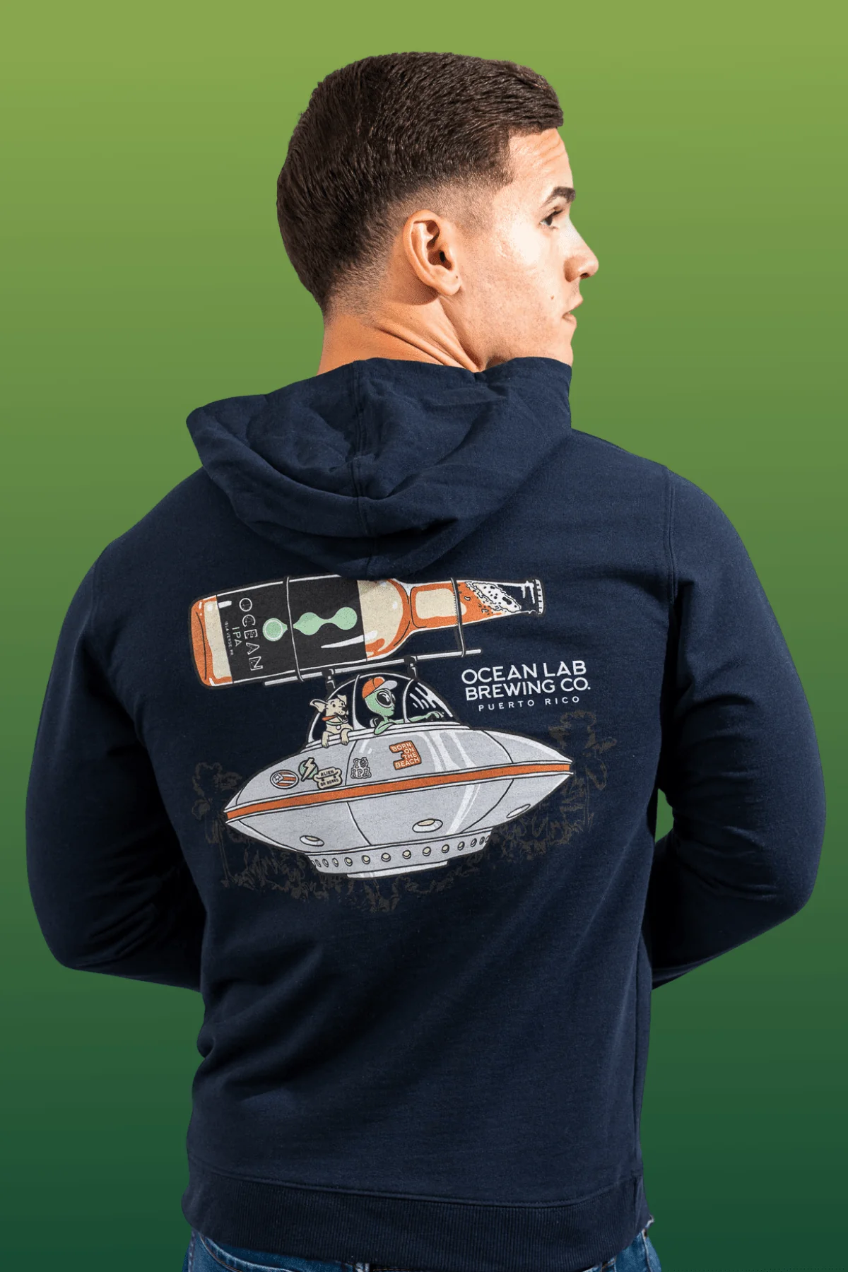 Alien IPA Abduction Fleece Hoodie