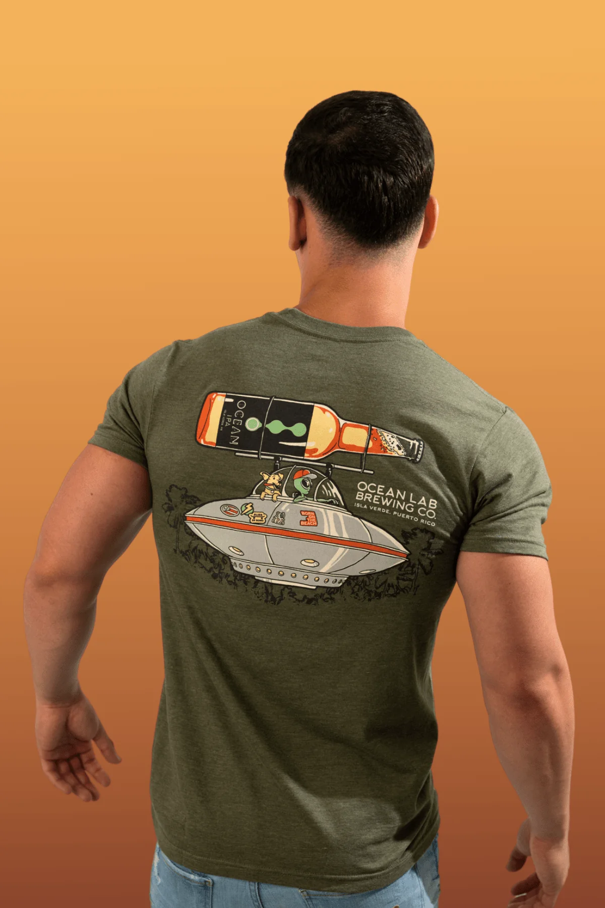 Alien IPA Abduction Heather Short Sleeve T-Shirt - Image 12