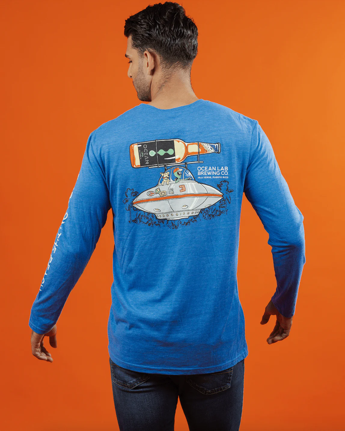 Alien IPA Abduction Tri-Blend Long Sleeve T-Shirt