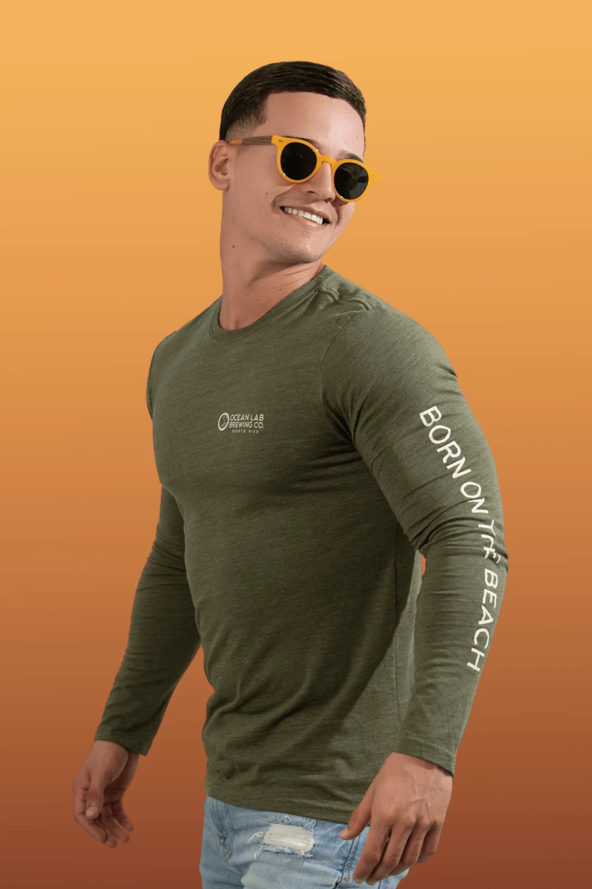 Alien IPA Abduction Tri-Blend Long Sleeve T-Shirt - Image 5