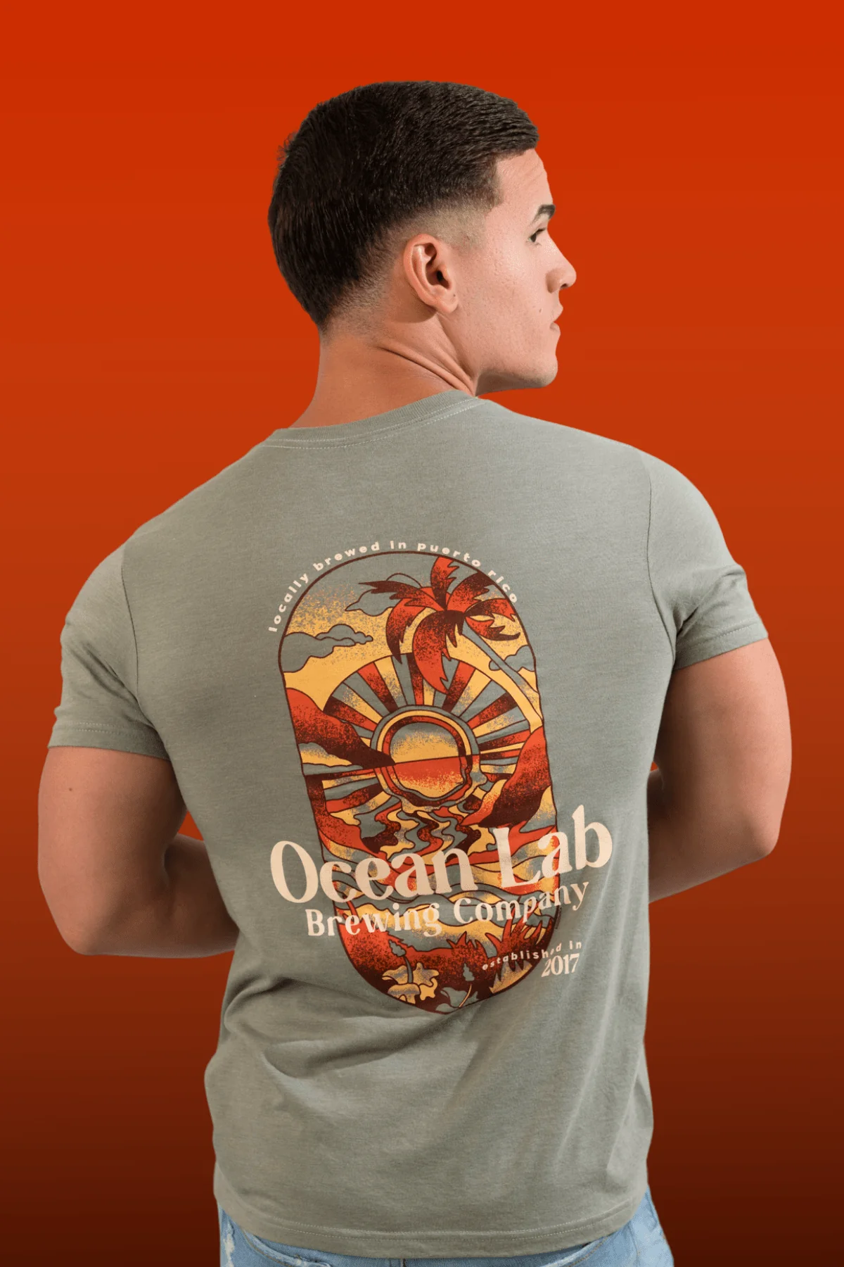Amber Sunset Heather Short Sleeve T-Shirt
