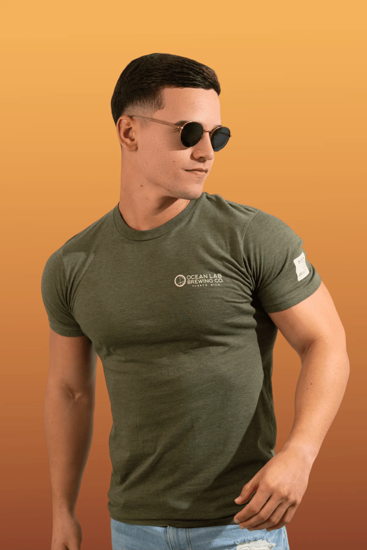 Amber Sunset Heather Short Sleeve T-Shirt - Image 5