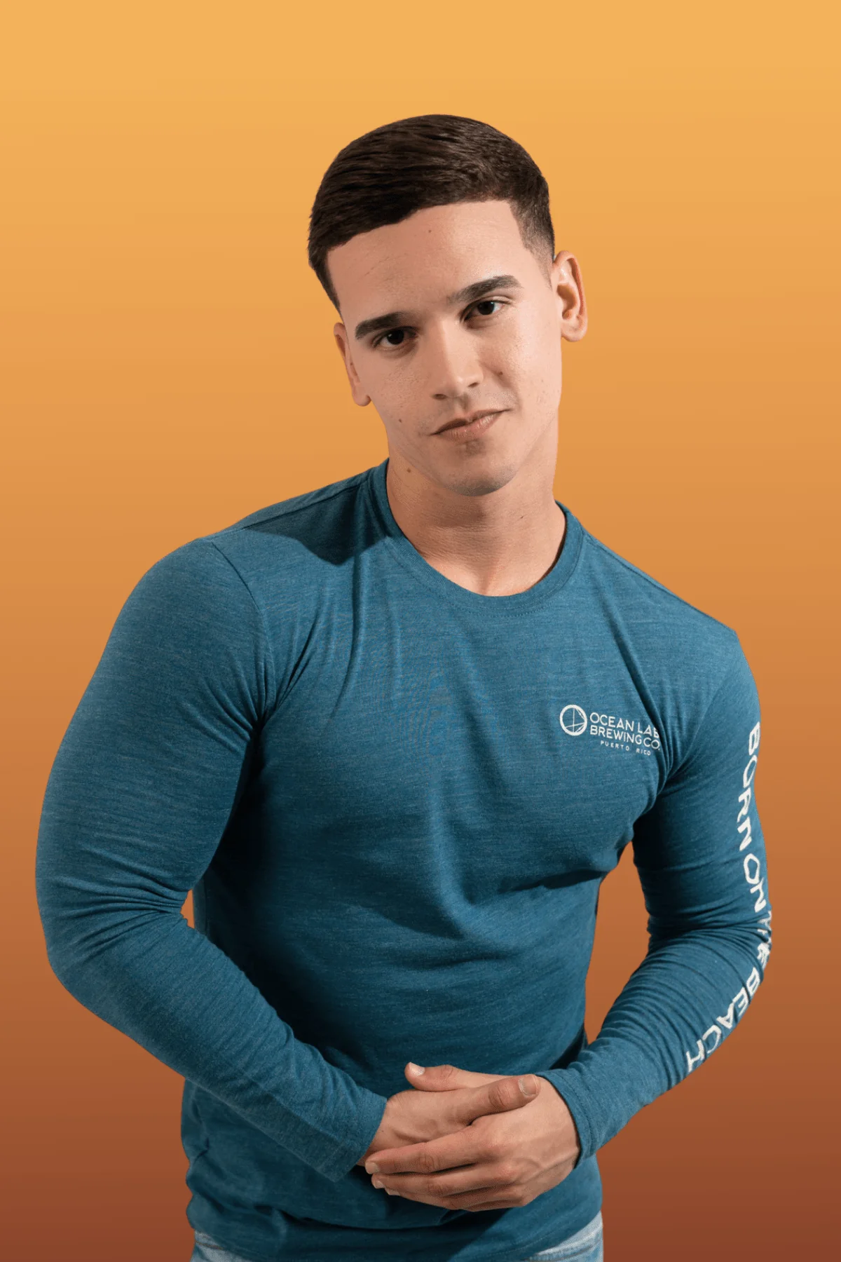 Amber Sunset Tri-Blend Long Sleeve T-Shirt - Image 5