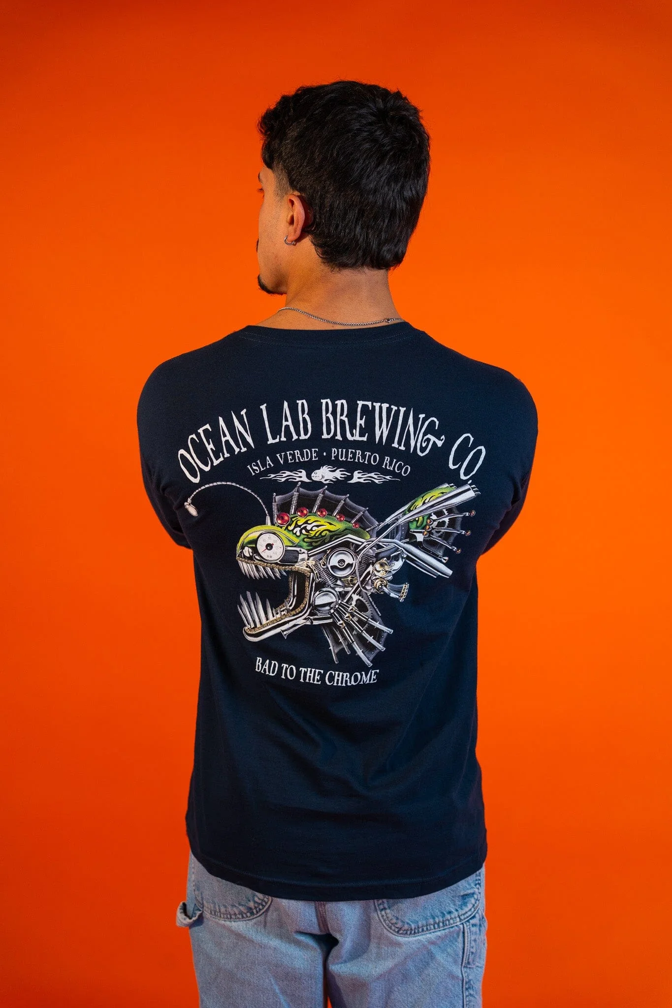 Bad To The Chrome Long Sleeve T-shirt - Midnight - Image 4