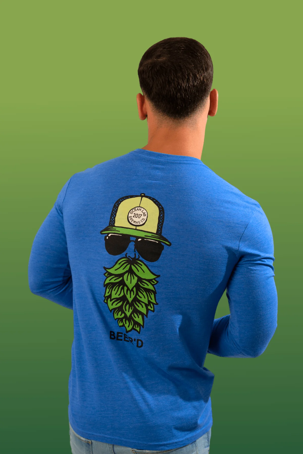 Beer'd Hopster Tri-Blend Long Sleeve T-Shirt - Image 9