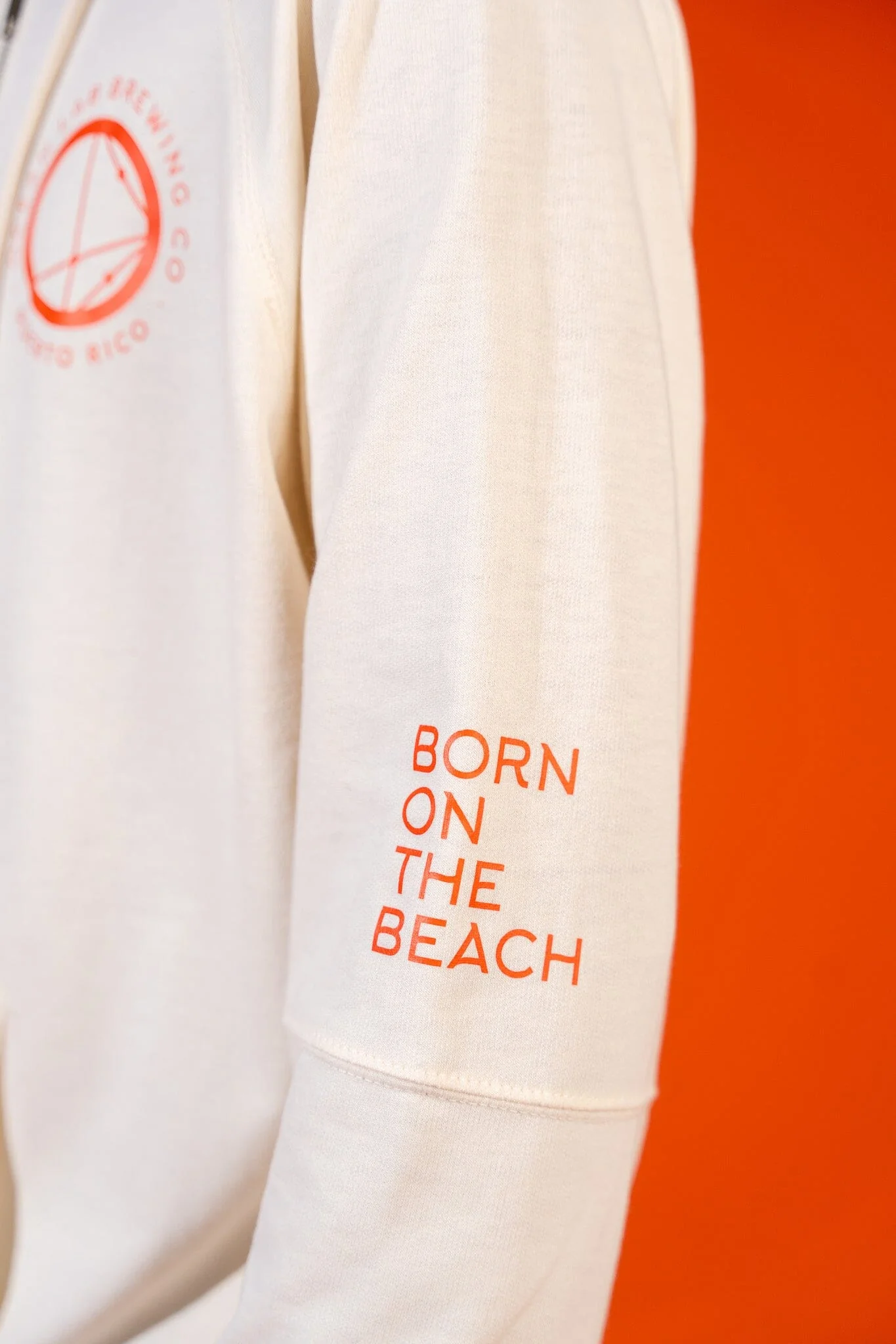 BOB Full Zip Hoodie - Ecru - Image 5