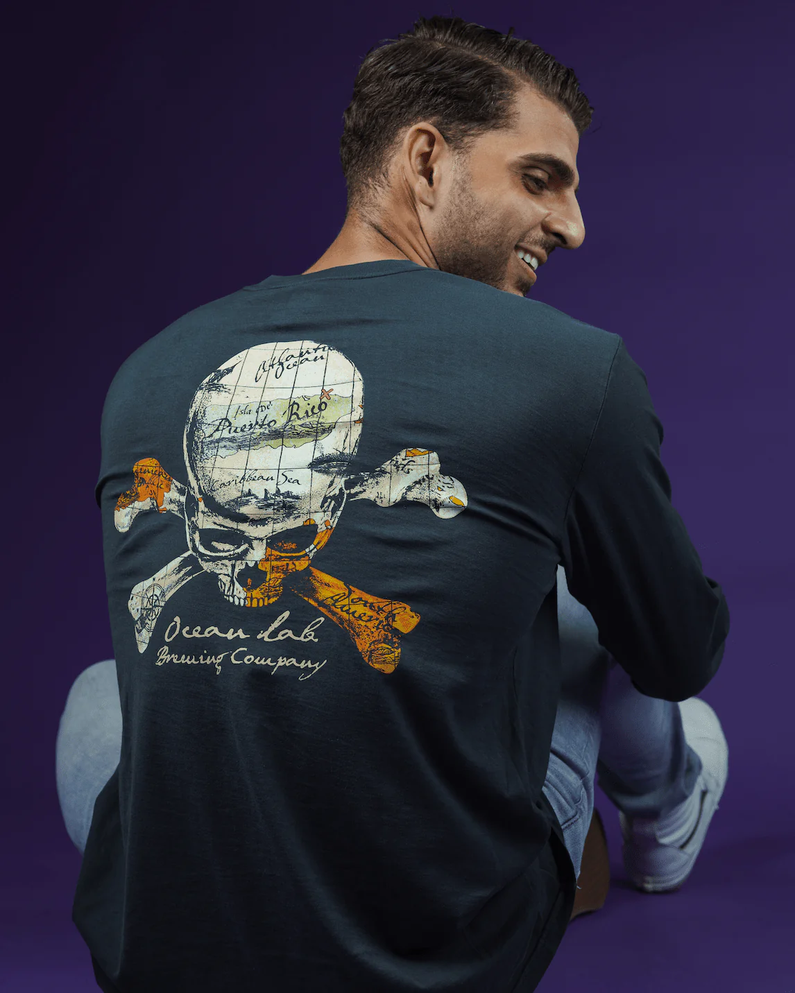 Pirate Paradise Long Sleeve T-Shirt- Normandy Grey