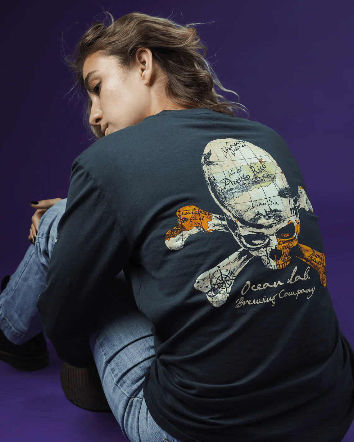 Pirate Paradise Long Sleeve T-Shirt- Normandy Grey - Image 2