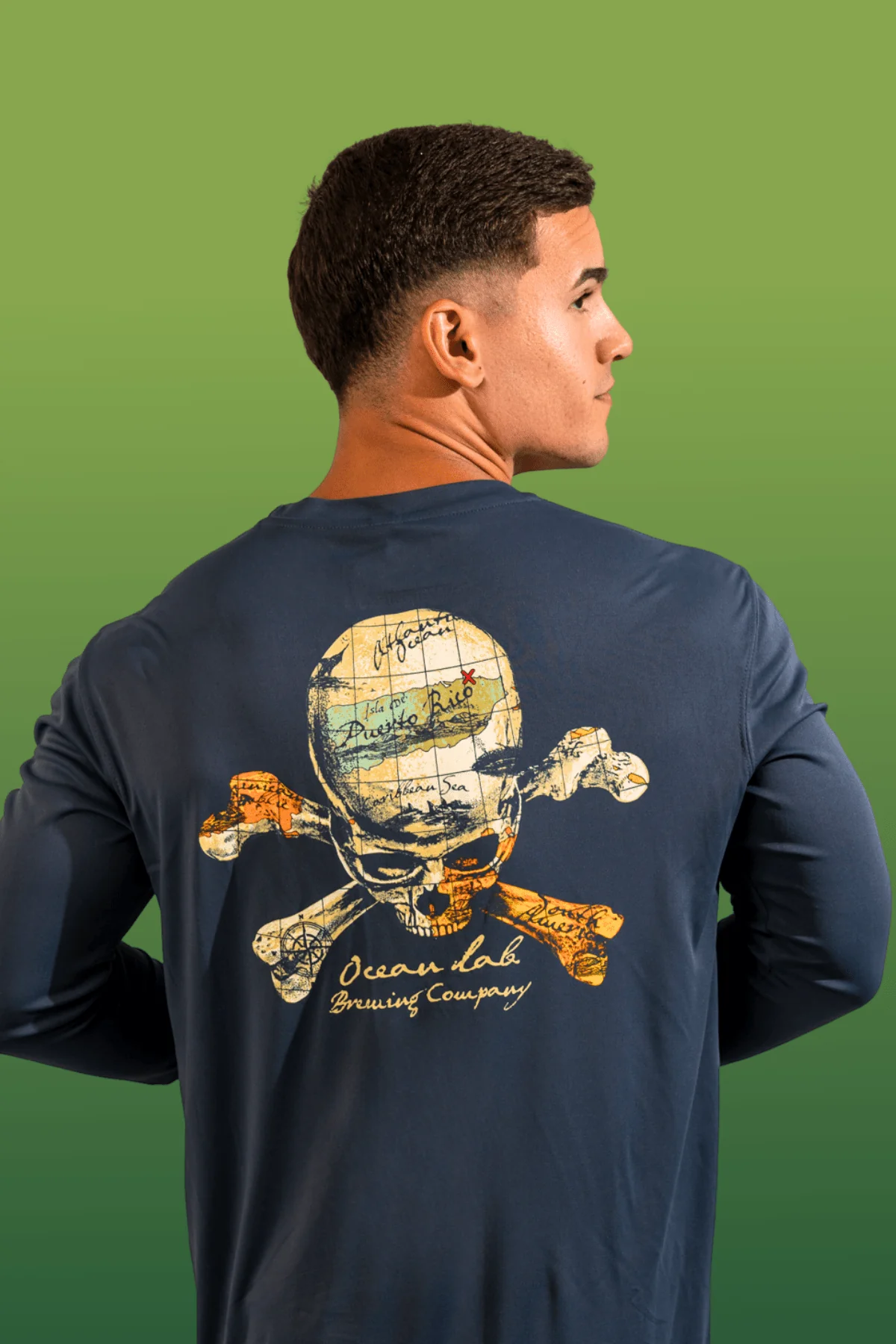 Pirate Paradise Rashguard - Storm Blue Black