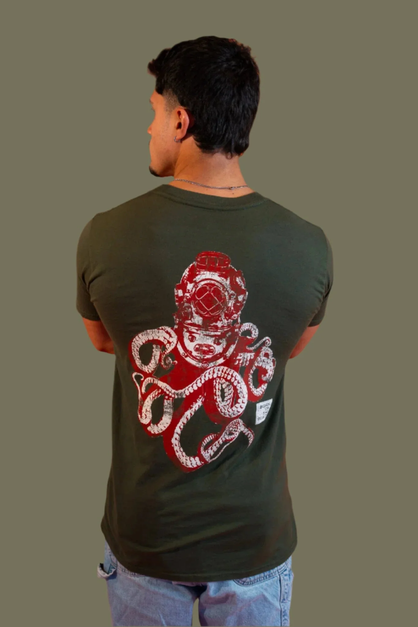Diver Octopus Heather Short Sleeve T-Shirt - Image 3