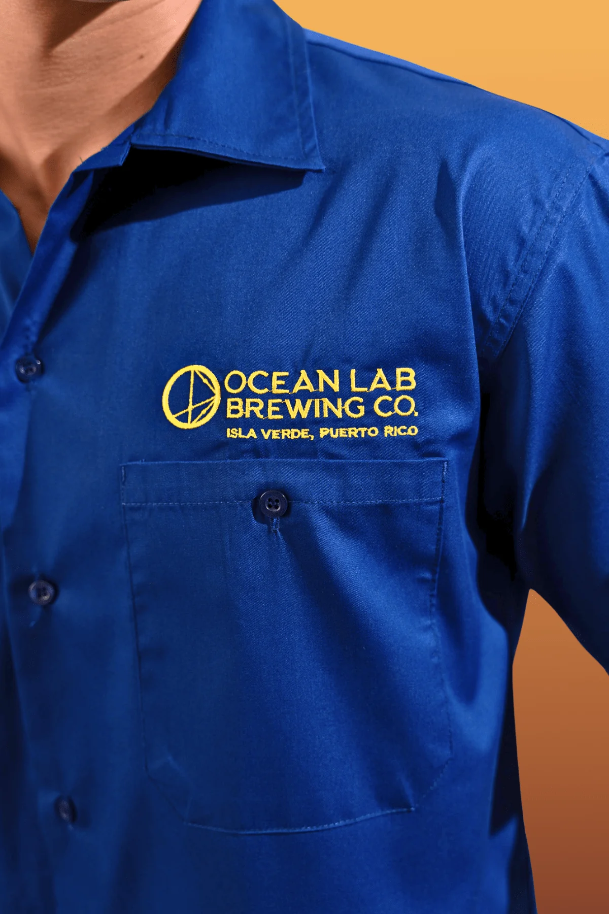 Drop Logo Brewer's Shirt - Royal Blue - Image 2