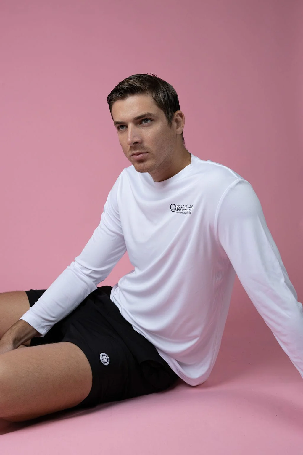 Flowers & Lines Turtle Rashguard - White - Image 3