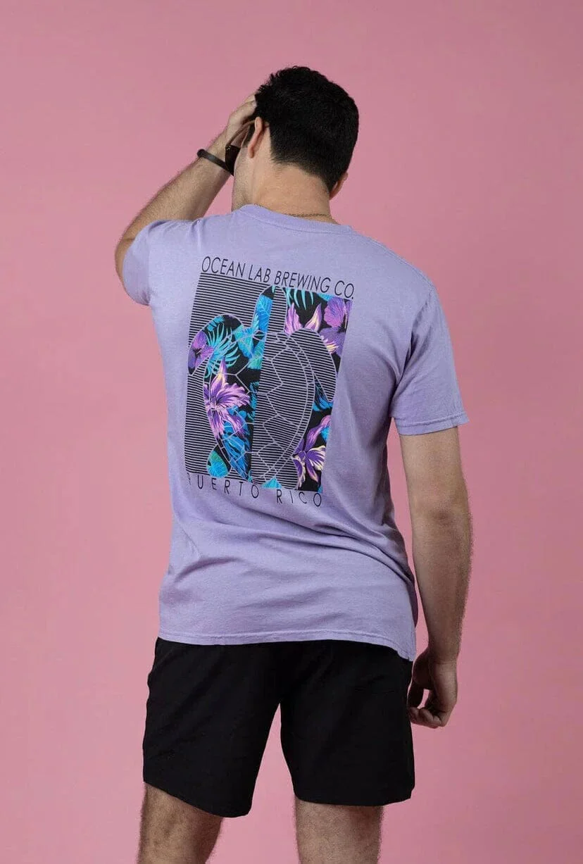 Flowers & Lines Turtle Short Sleeve T-Shirt - Image 6