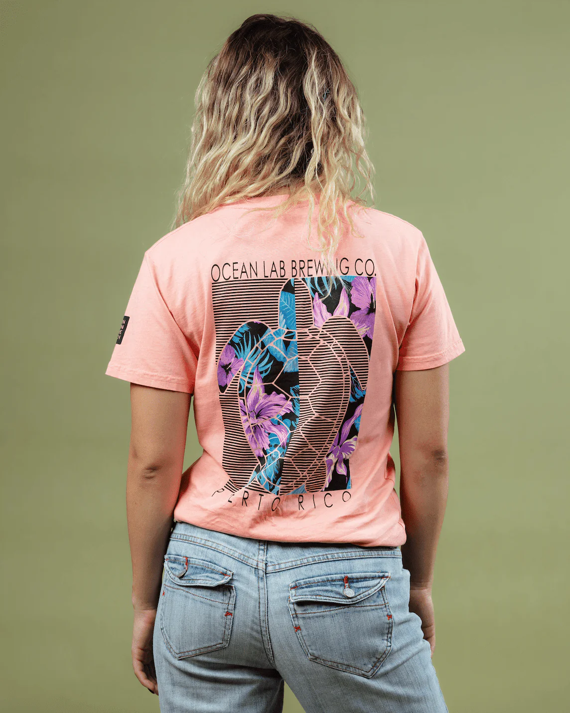 Flowers & Lines Turtle Short Sleeve T-Shirt - Image 7