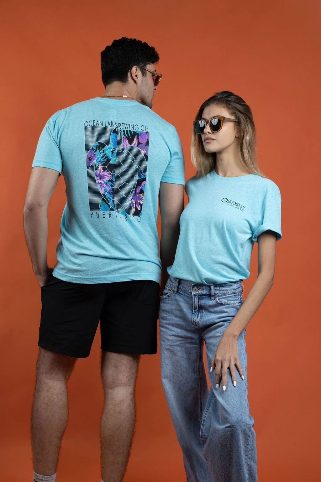 Flowers & Lines Turtle Short Sleeve T-Shirt - Image 8