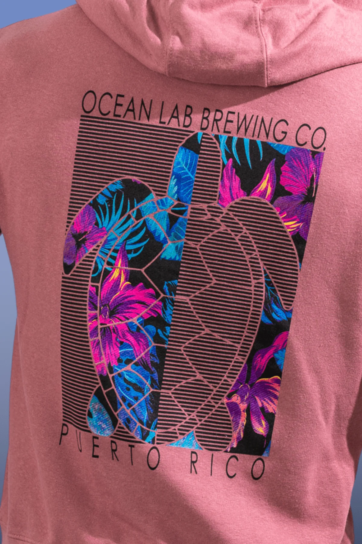 Flowers & Lines Turtle Terry Hoodie