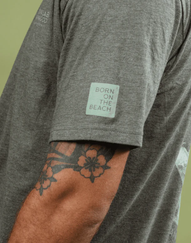 Helmet Short Sleeve T-Shirt- Heather Forest - Image 3