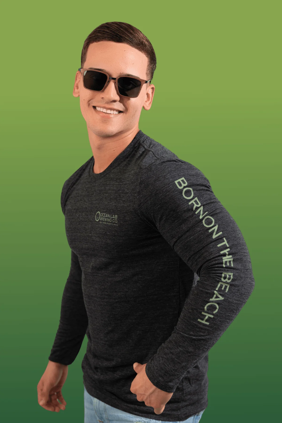 Helmet Tri-Blend Long Sleeve T-Shirt - Image 3
