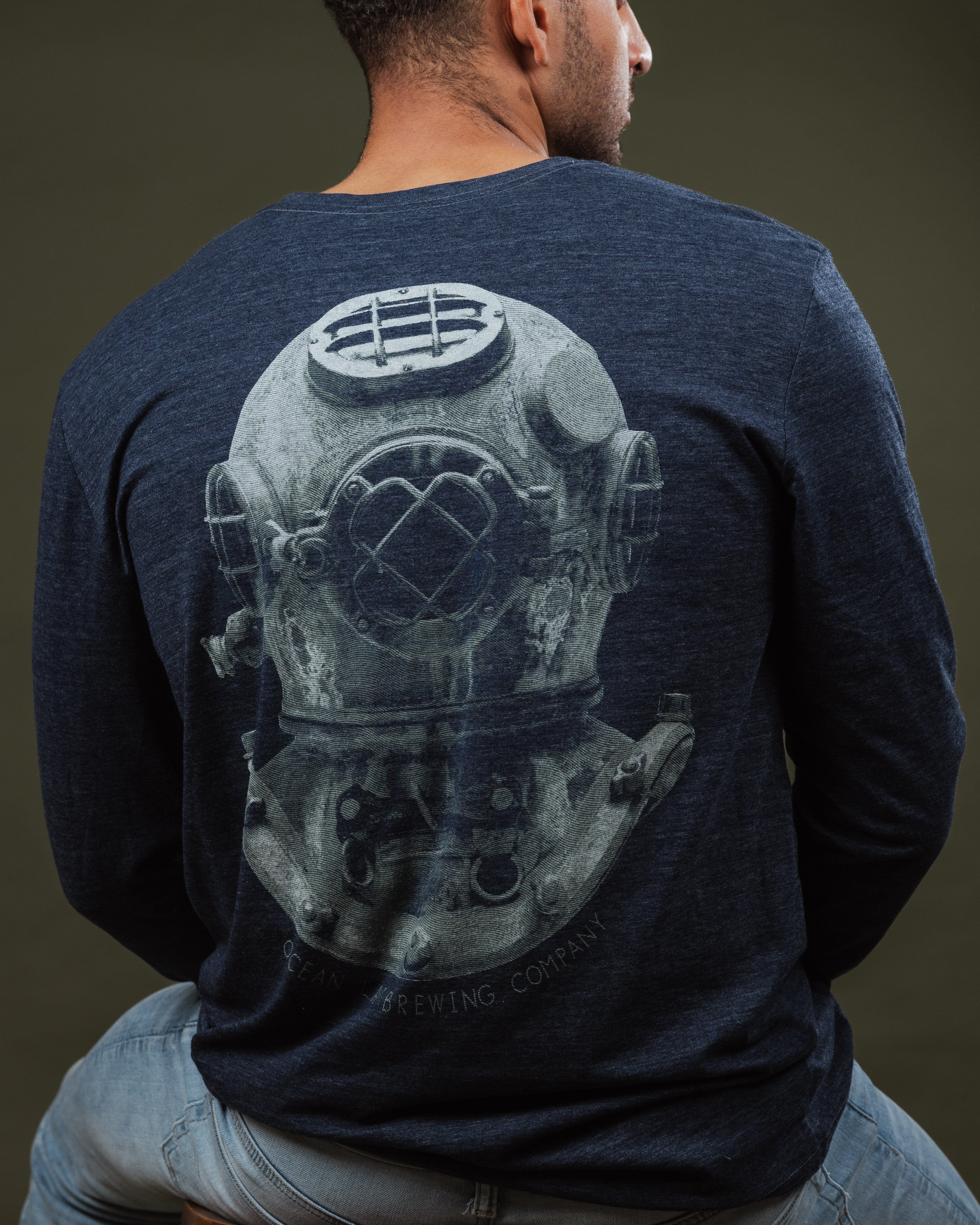 Helmet Tri-Blend Long Sleeve T-Shirt - Image 6