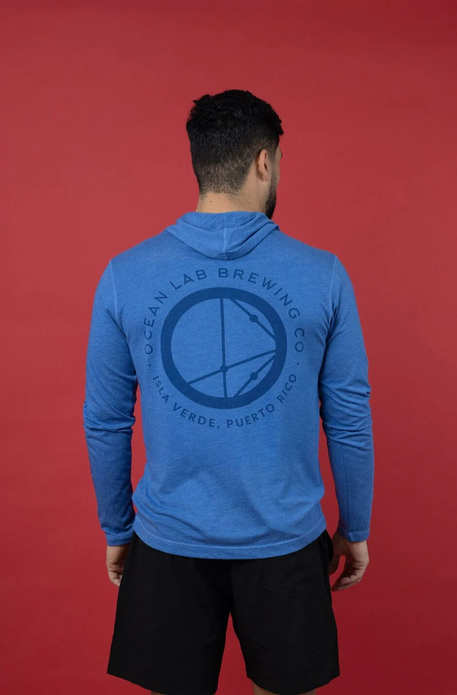 Hoodie T-Shirt - Sapphire Blue - Image 3