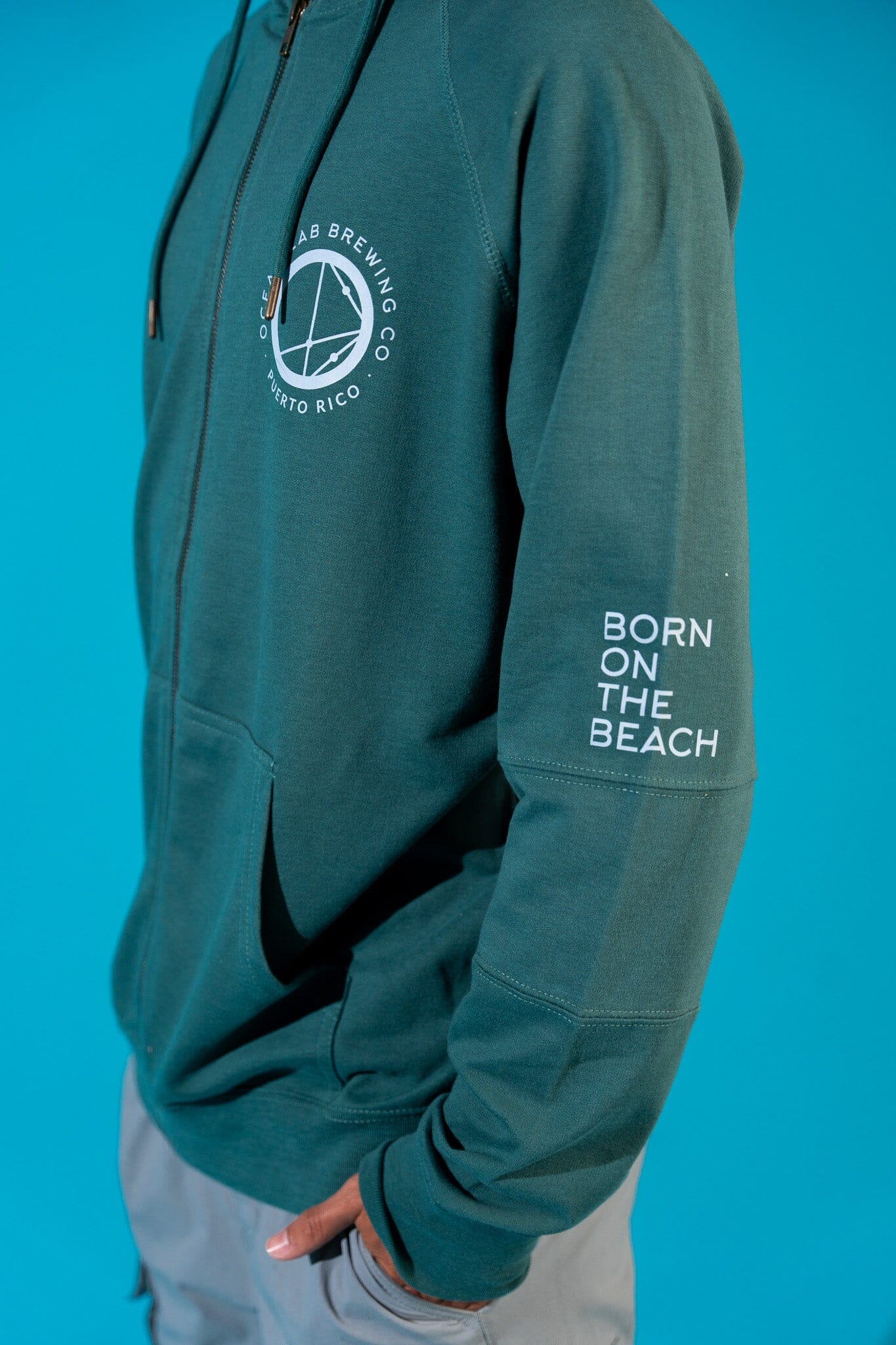 HopDiver Full Zip Hoodie - Teal - Image 3