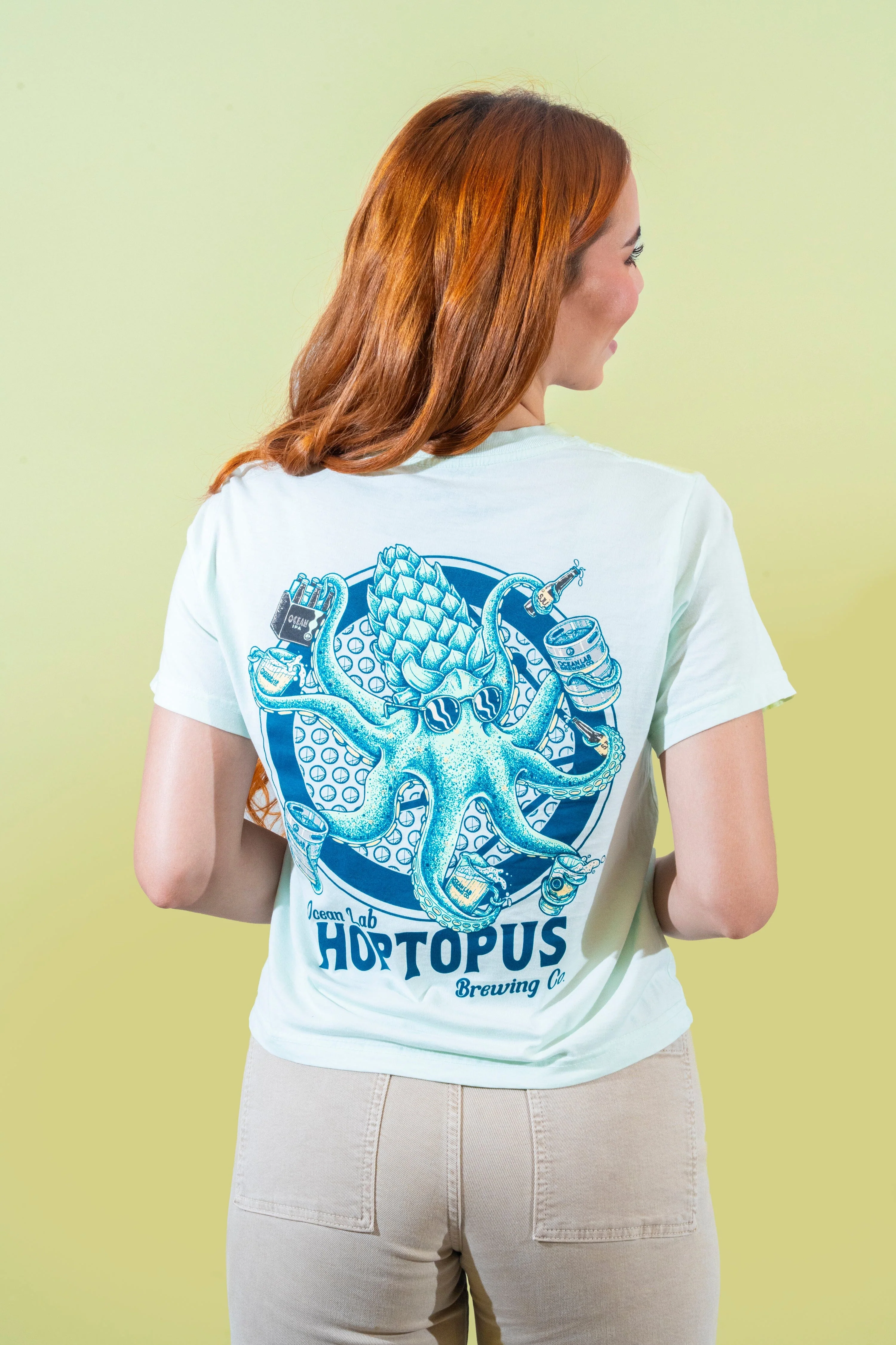 Hoptopus Cropped Ladies Tee - Image 4