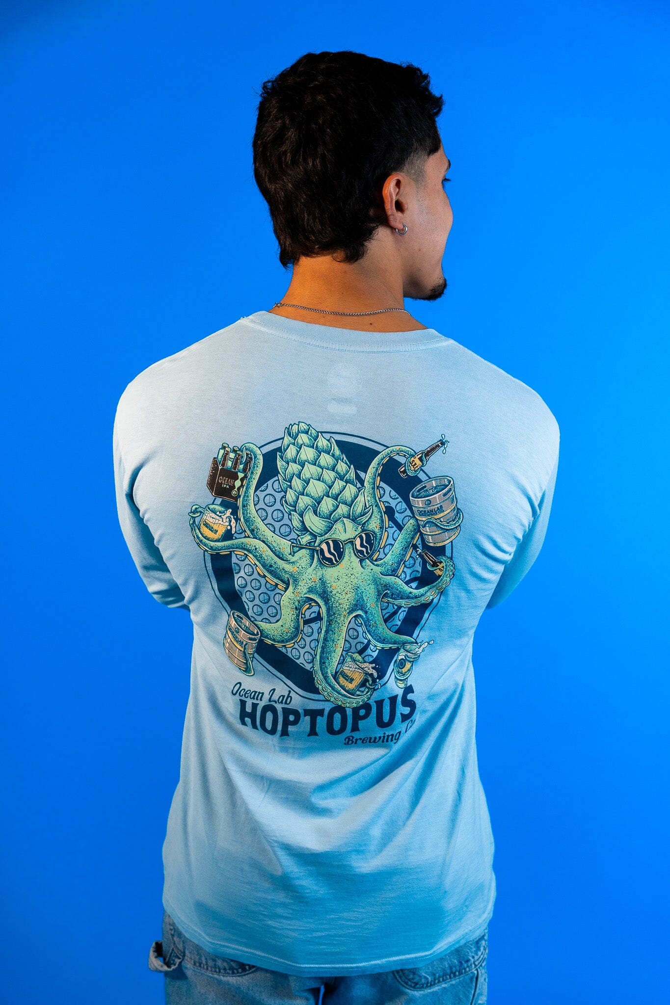 Hoptopus Mineral Washed Long Sleeve T-Shirt - Image 5
