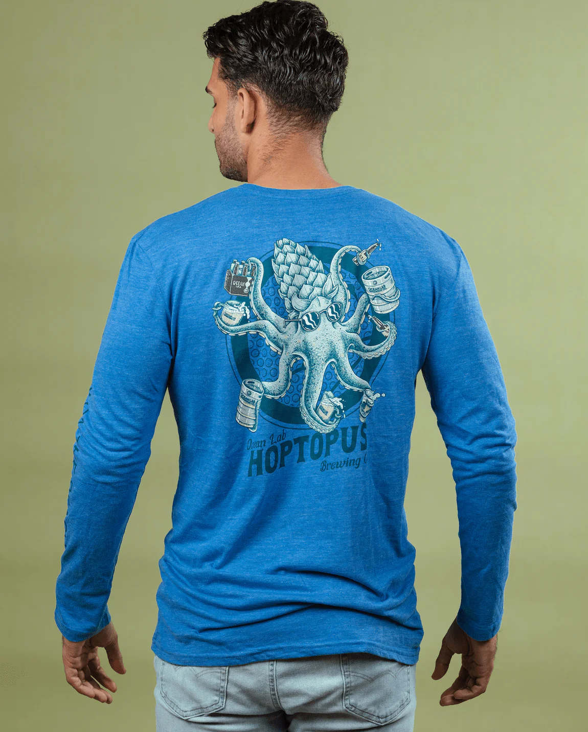 Hoptopus Tri-Blend Long Sleeve T-Shirt