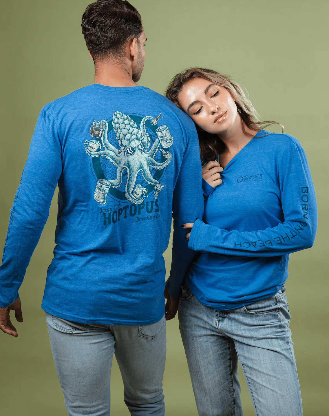 Hoptopus Tri-Blend Long Sleeve T-Shirt - Image 2