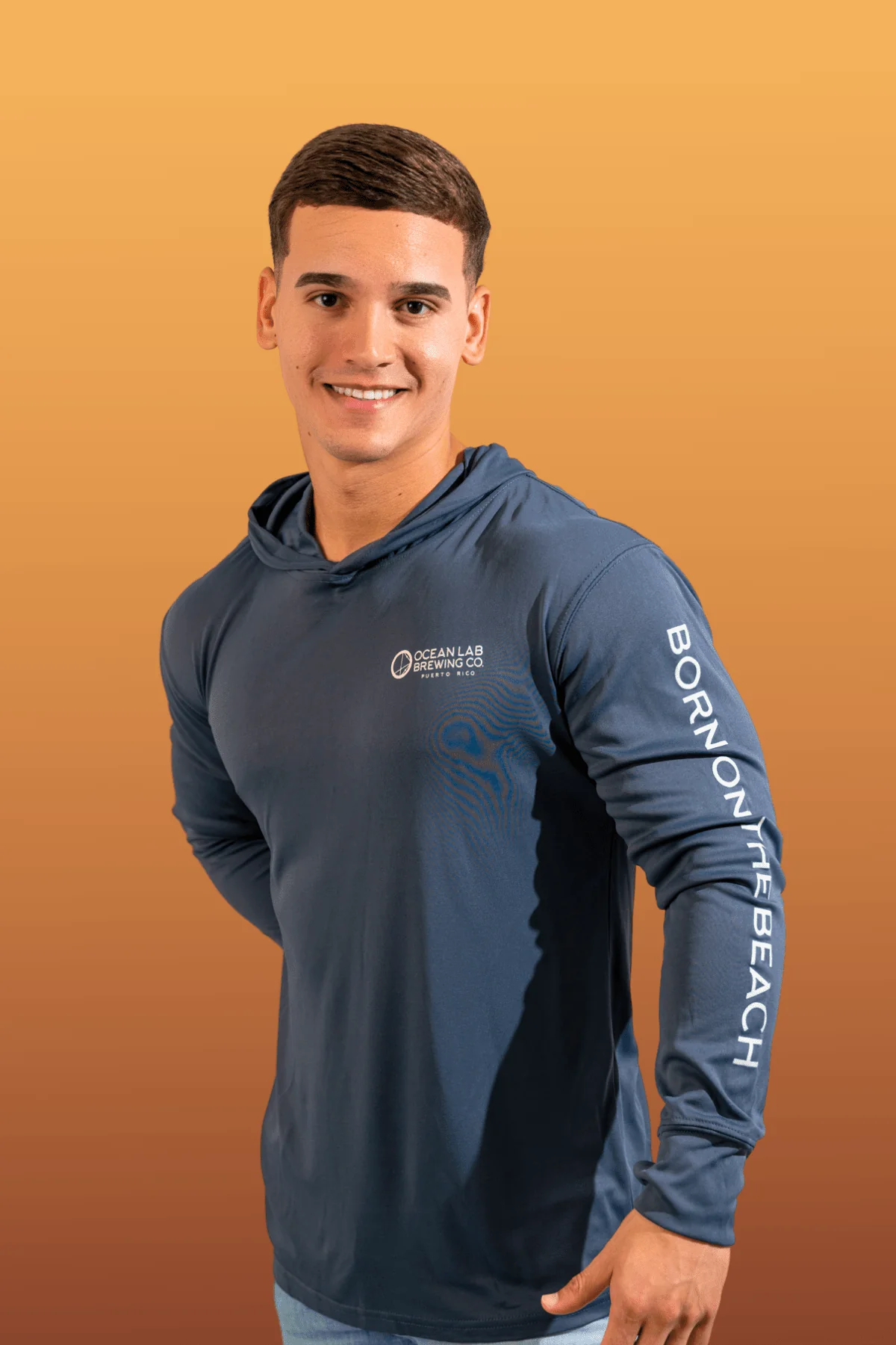 "I'm a Lover Not a Fighter" - Hooded Rashguard - Image 2
