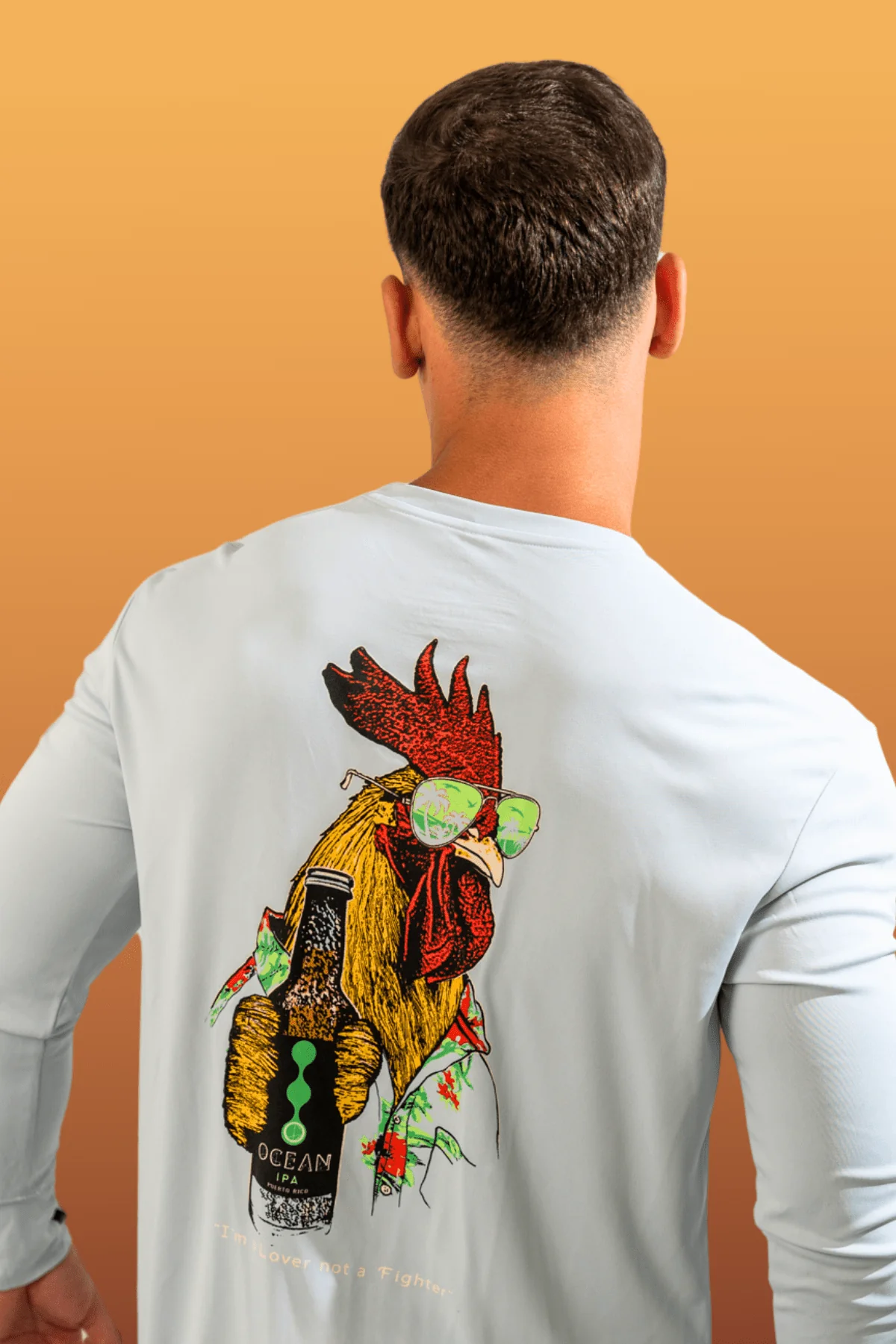 "I'm A Lover Not A Fighter" Long Sleeve Rashguard - Image 4