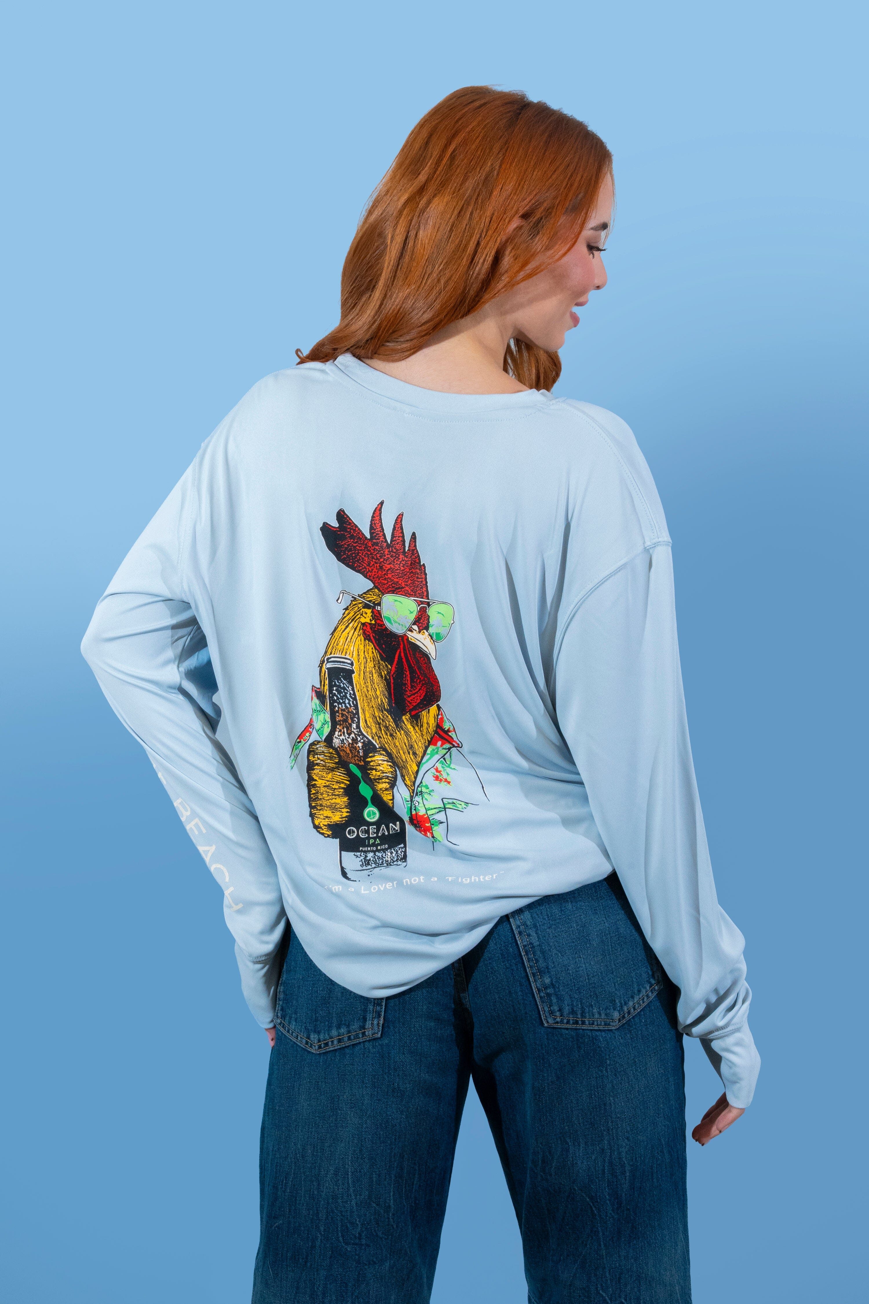 "I'm A Lover Not A Fighter" Long Sleeve Rashguard - Image 7