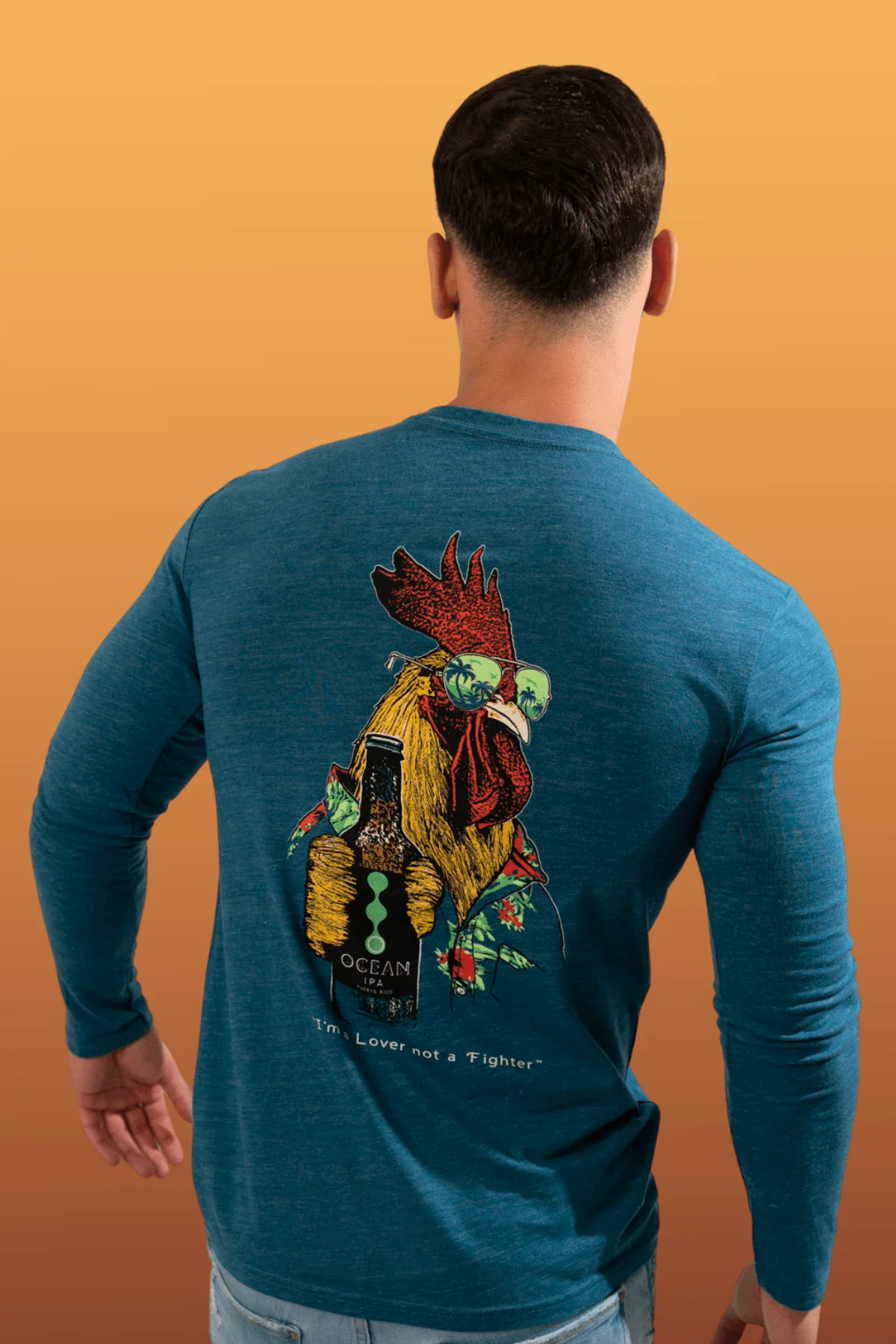"I'm A Lover Not A Fighter" Tri-Blend Long Sleeve T-Shirt - Image 10