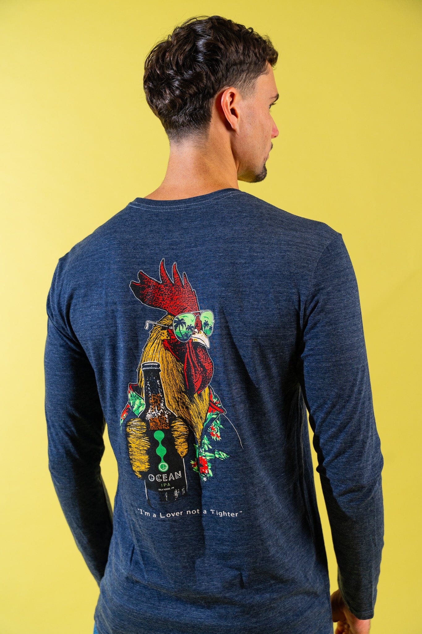 "I'm A Lover Not A Fighter" Tri-Blend Long Sleeve T-Shirt - Image 7