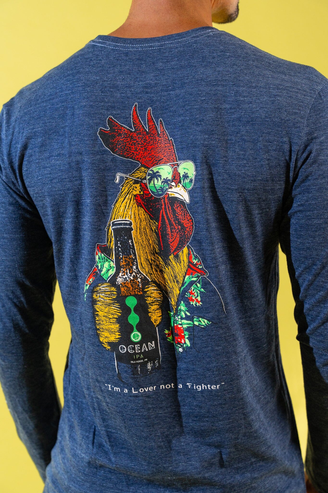 "I'm A Lover Not A Fighter" Tri-Blend Long Sleeve T-Shirt - Image 8