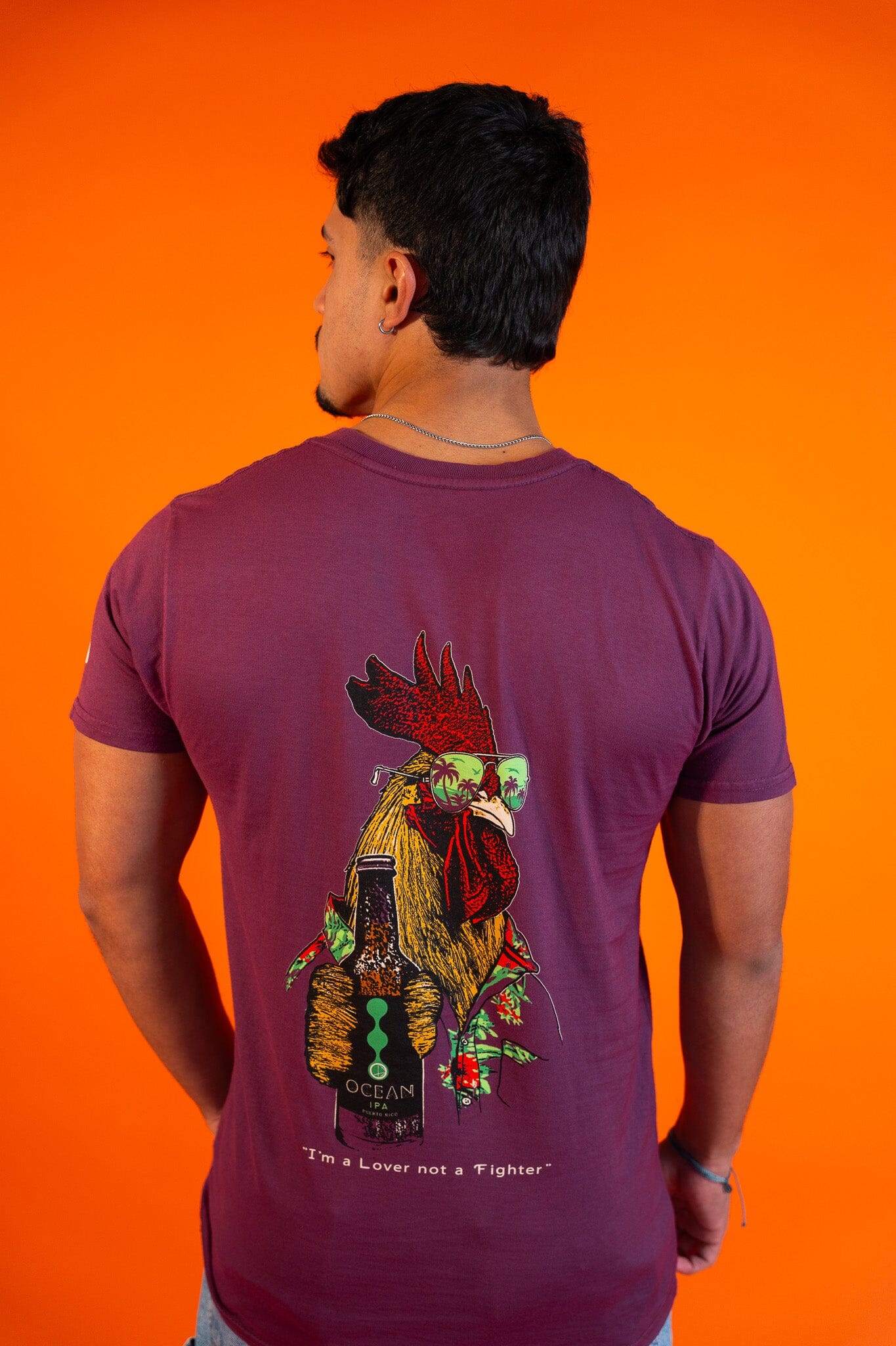 "I'm a Lover not a Fighter" Short Sleeve T-Shirt - Berry - Image 6