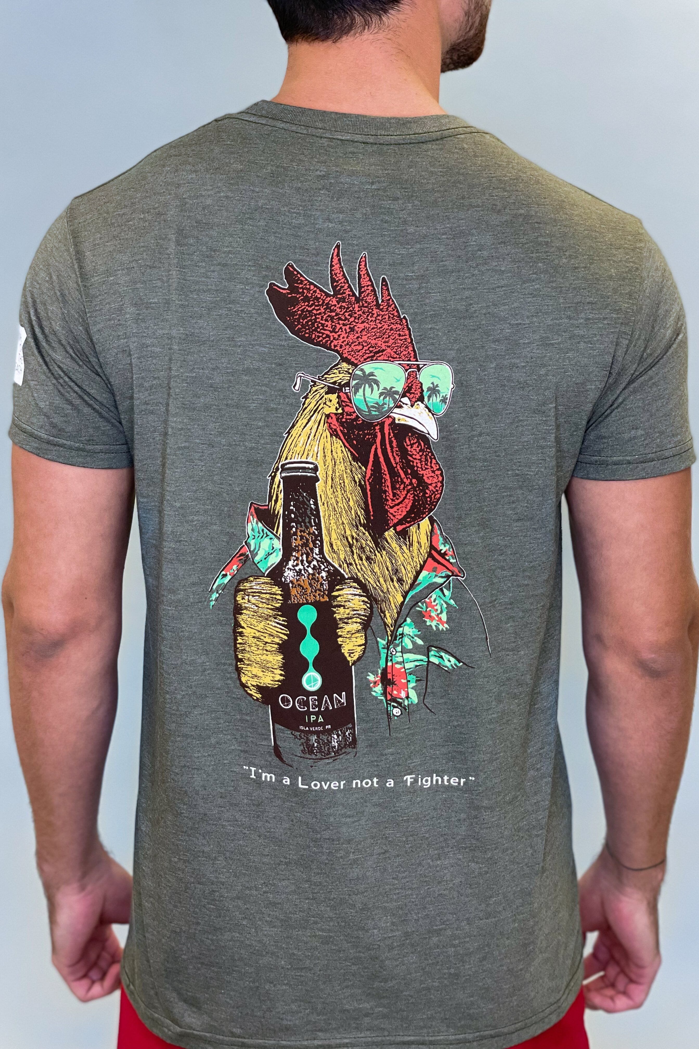 "I'm a Lover not a Fighter" Heather Short Sleeve T-Shirt - Image 5