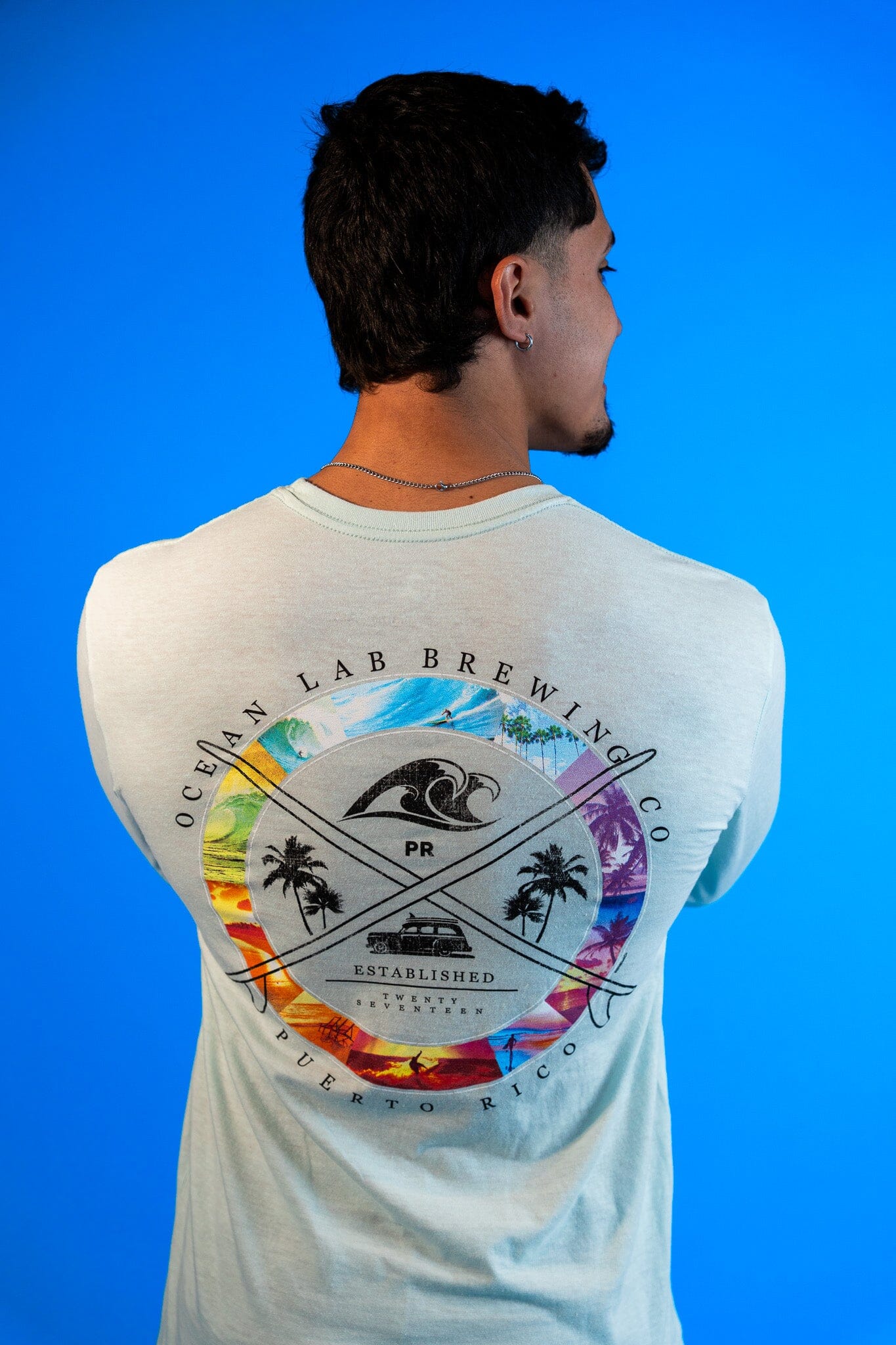 Island Surf Tri-Blend Long Sleeve T-Shirt - Image 6