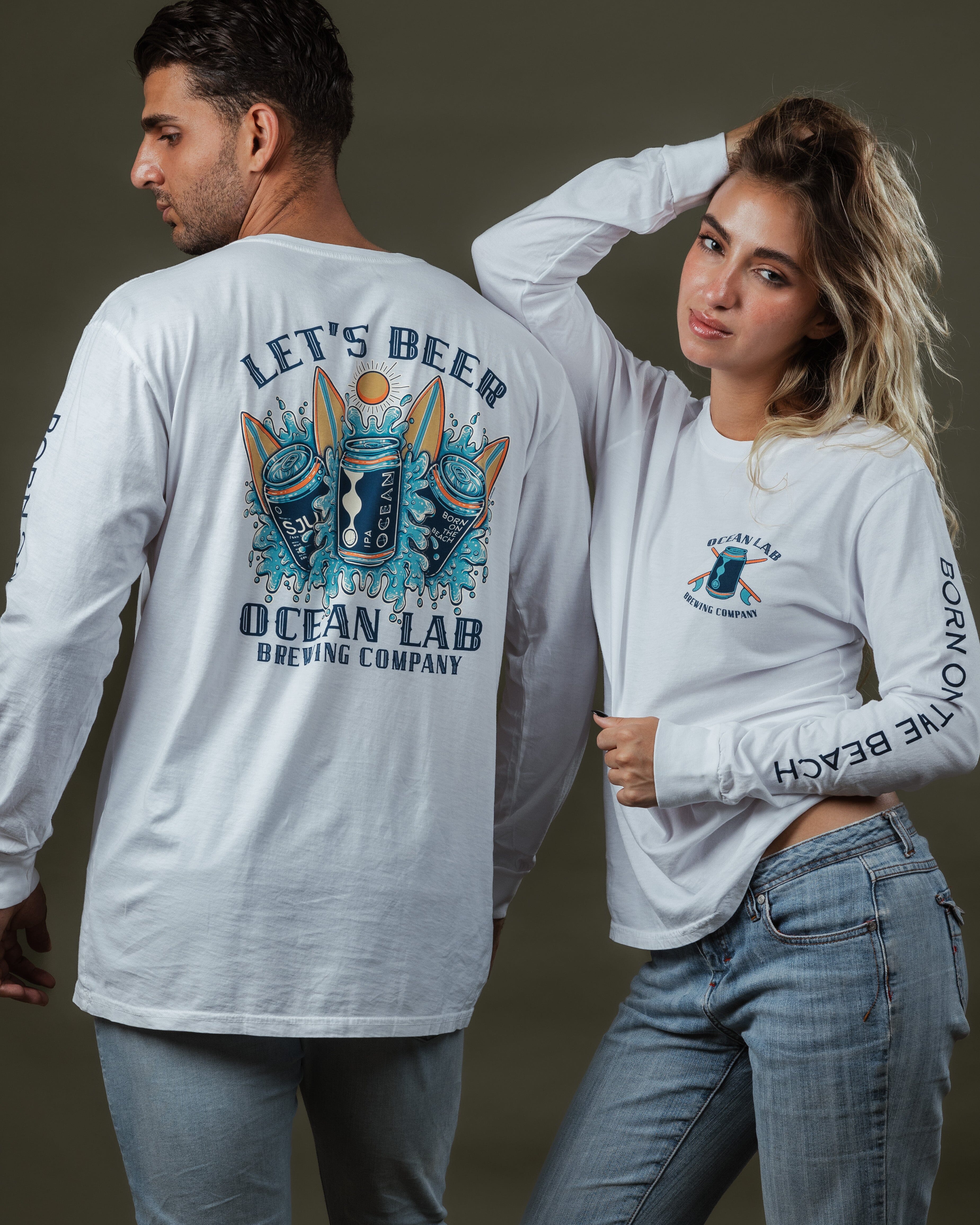 Let's Beer Mineral Wash Long Sleeve T-Shirt - Image 2