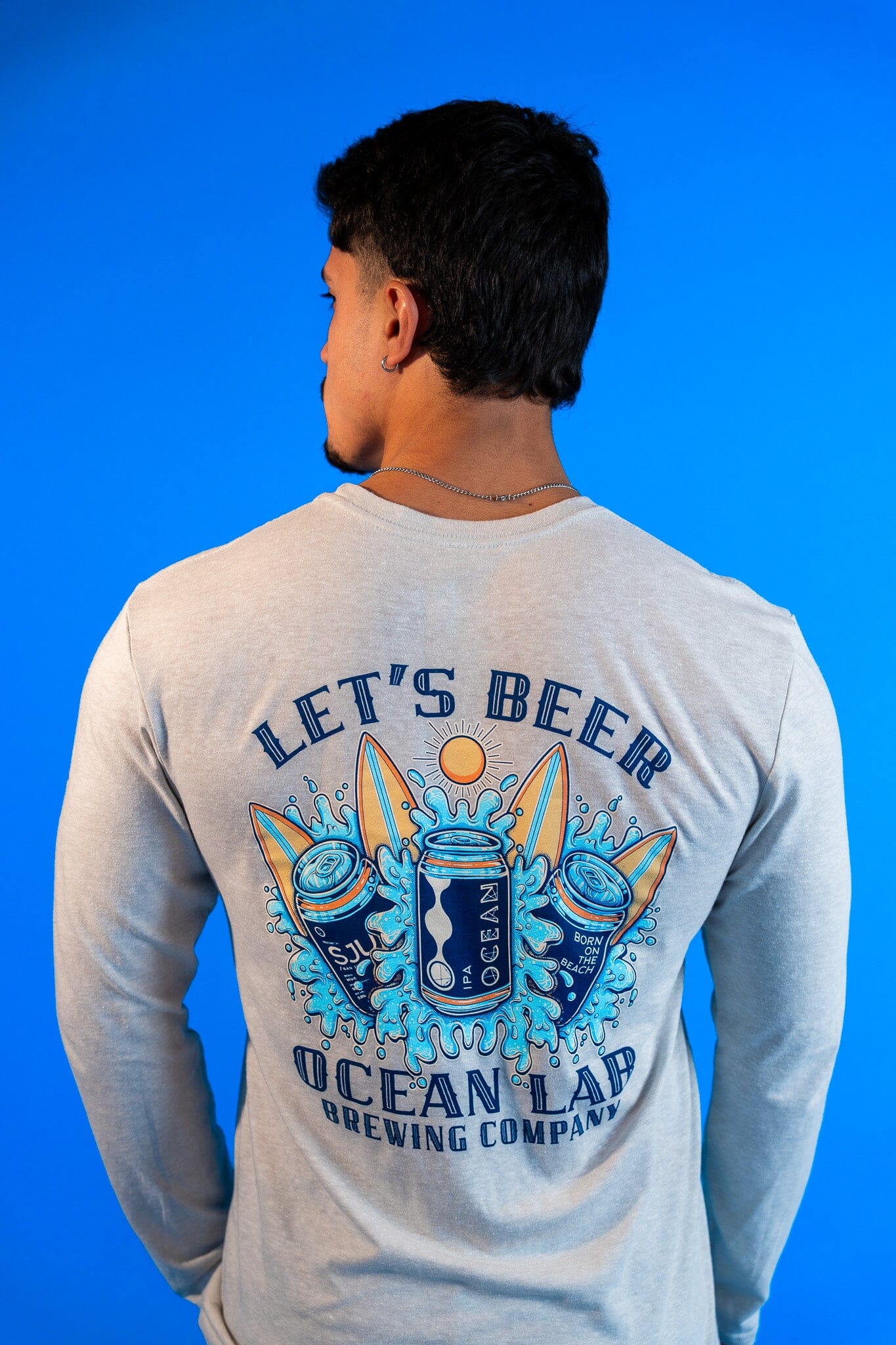 Let's Beer Tri-Blend Long Sleeve T-Shirt - Image 5
