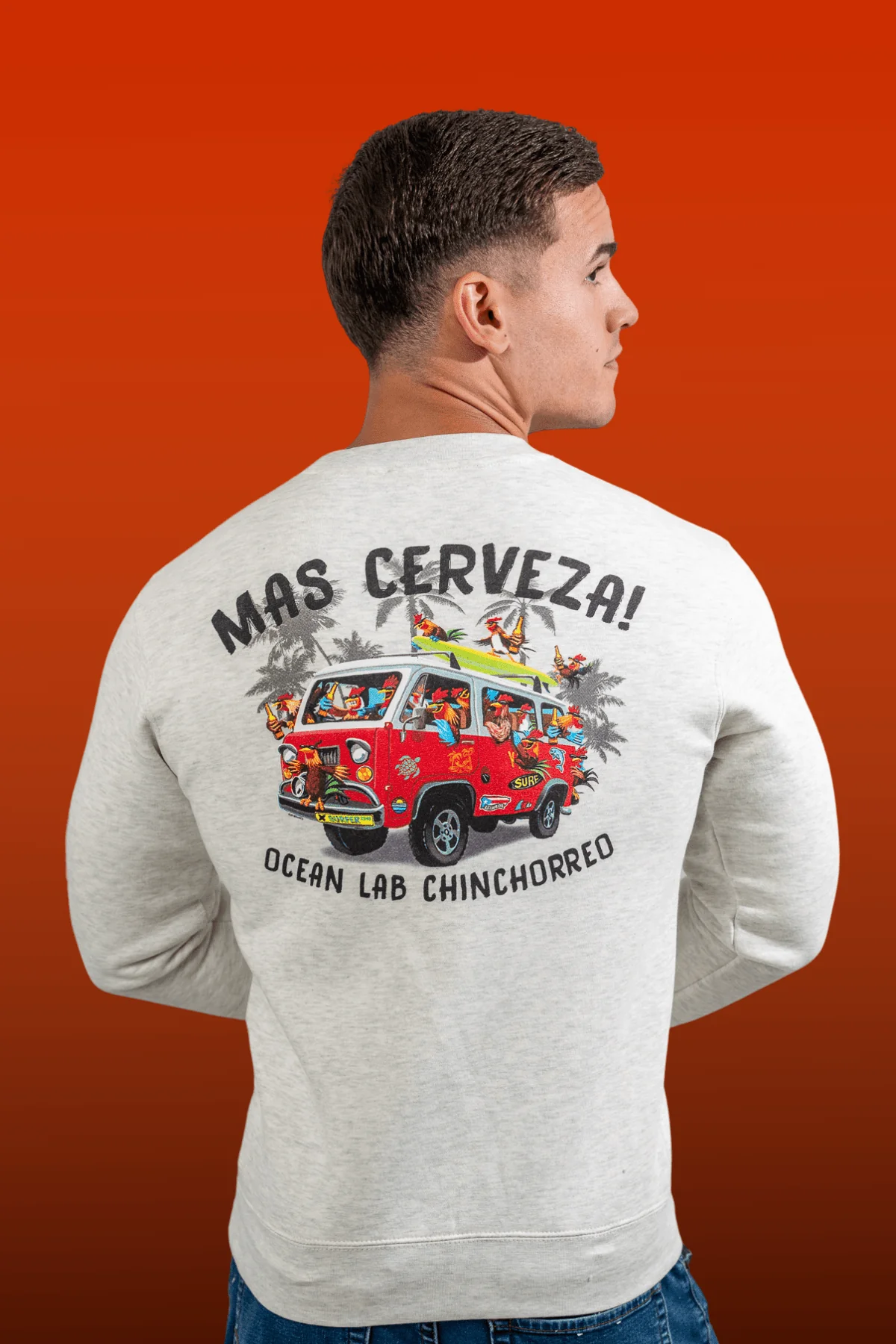 Mas Cerveza! Crew Neck Fleece