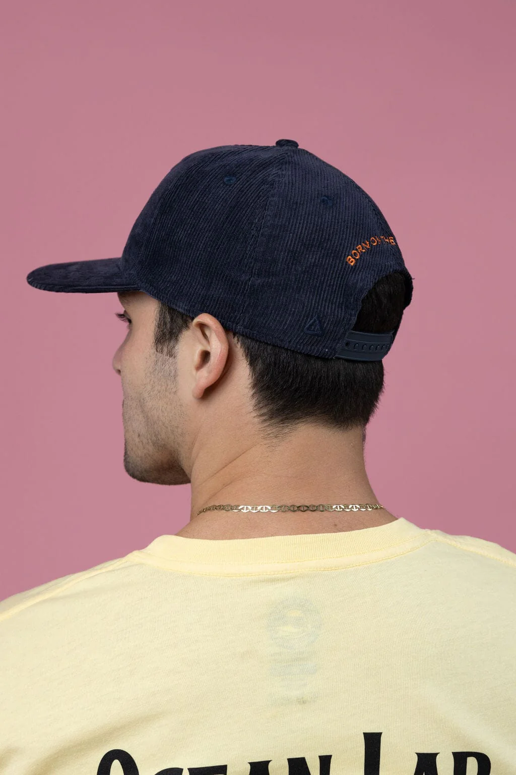 Ocean Lab 5 Panel Corduroy Cap - Navy - Image 3