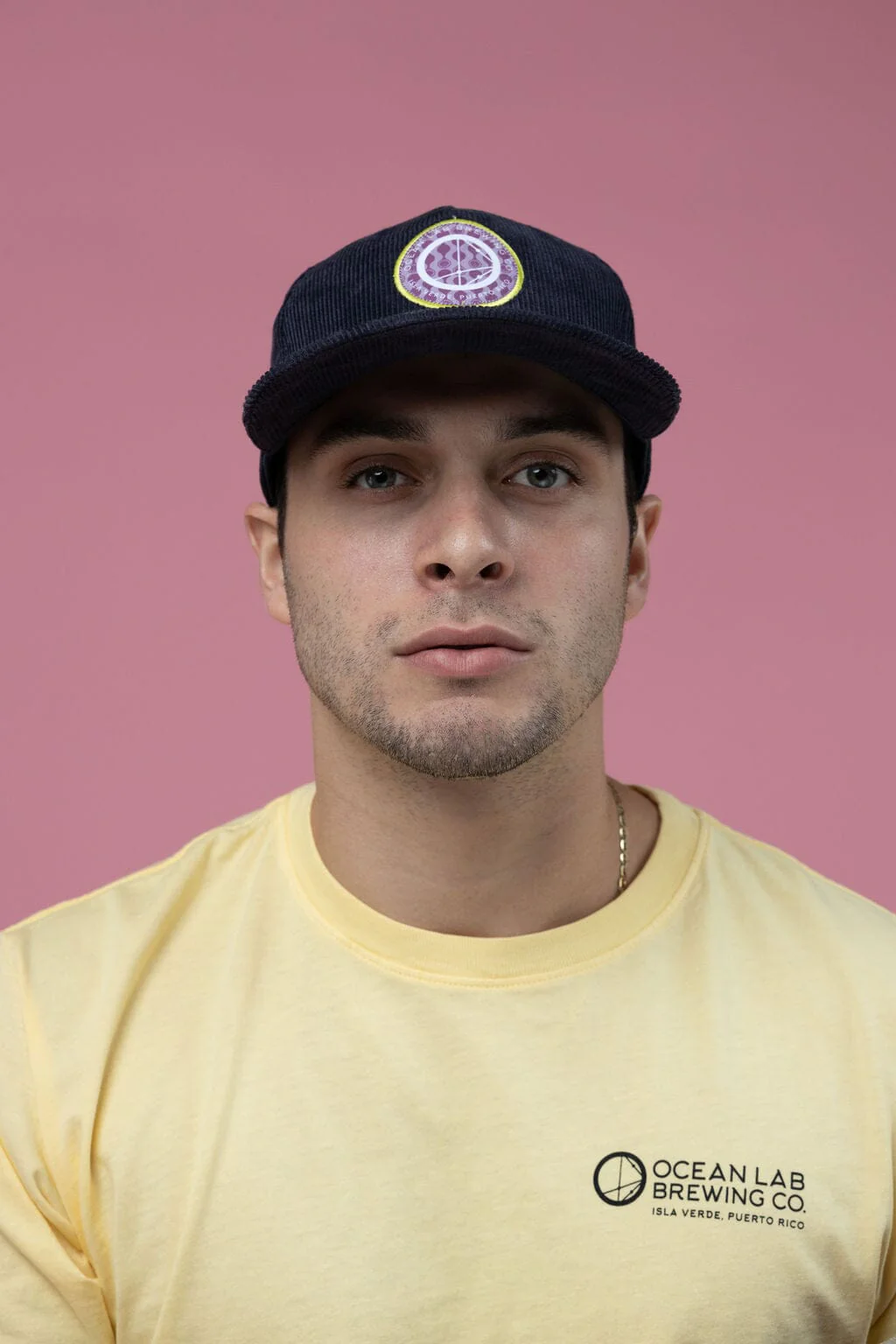 Ocean Lab 5 Panel Corduroy Cap - Navy - Image 5