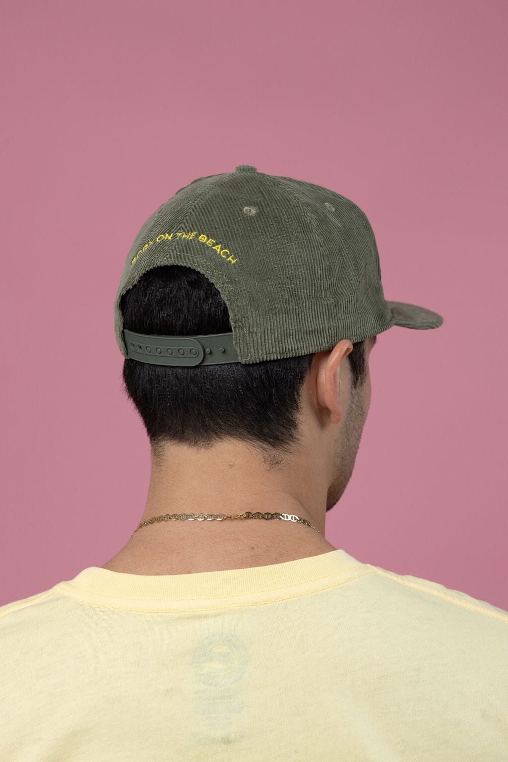 Ocean Lab 5 Panel Corduroy Cap - Olive - Image 7