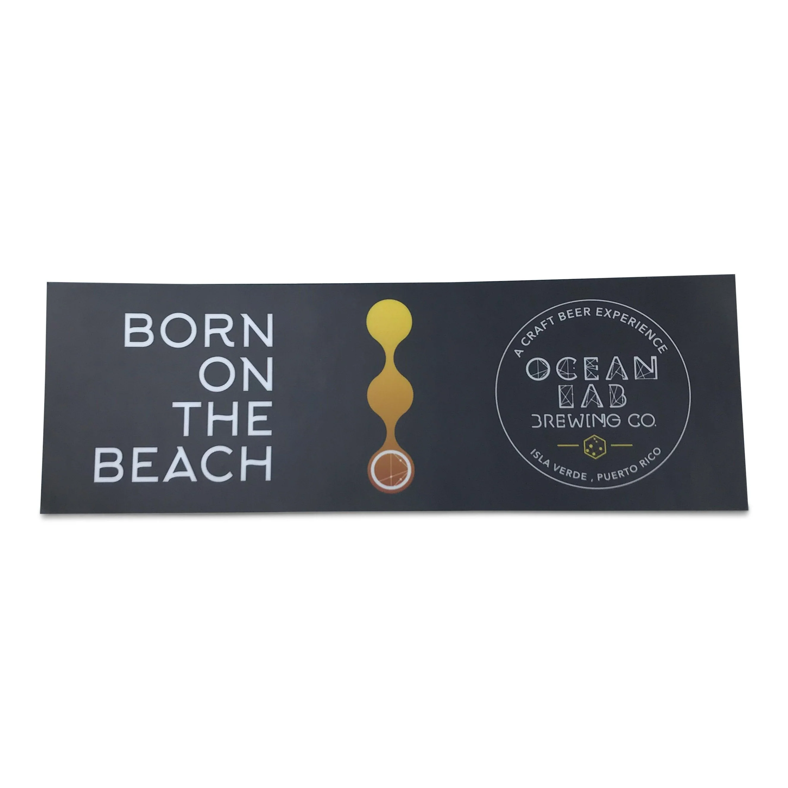 "Born On The Beach" Bumper Logo Sticker - Image 3