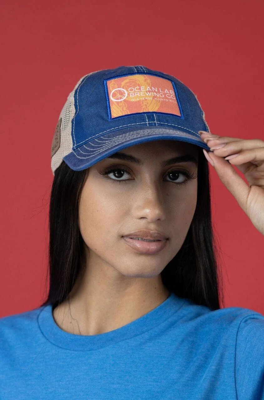 Ocean Lab Casual Trucker Cap - Blue - Image 2