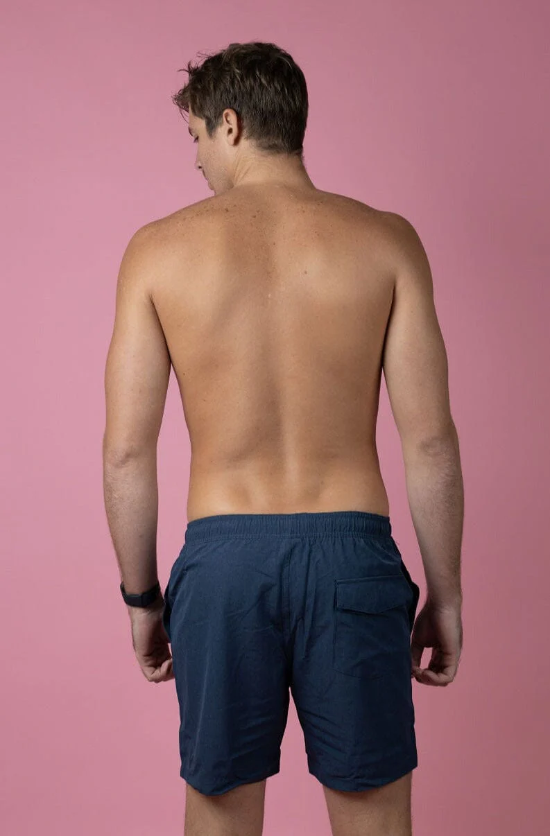 Ocean Lab Circle Logo Swim Short - Navy - Image 3