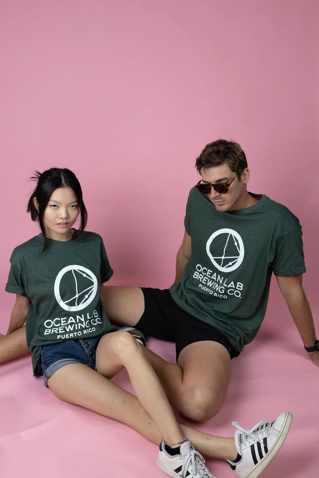 Ocean Lab Classic Logo T-Shirt - Forest Heather - Image 3