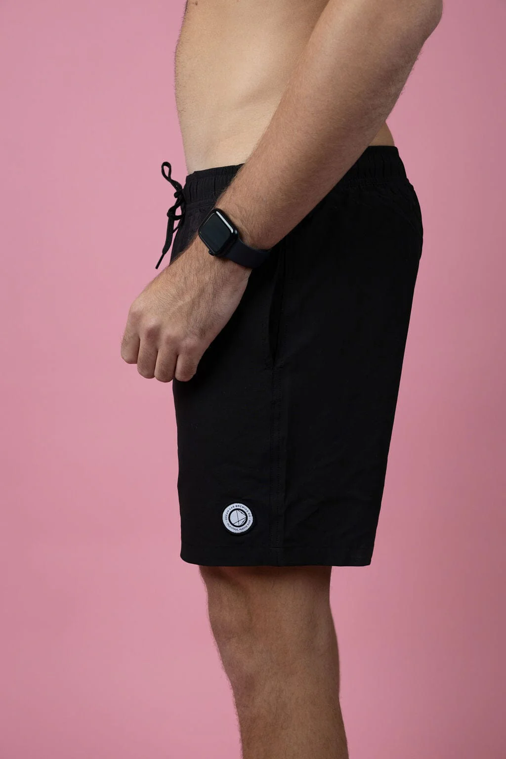 Ocean Lab Circle Logo Swim Short - Black - Image 3