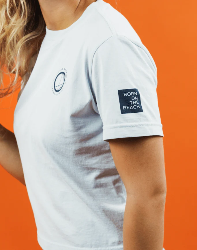 Ocean Motion Cropped Ladies Tee - Image 2